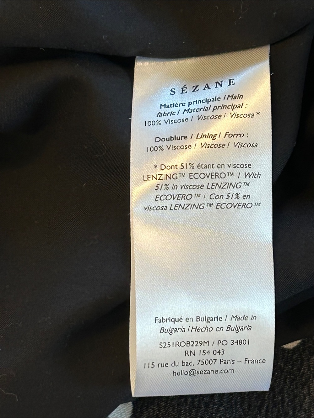 Sezane NWT SZ 6 Melanie Black Midi Dress with White Polka Dots -S -Stunning 🇫🇷!! - Picture 8 of 10